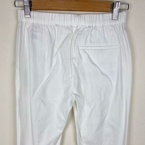 Theory Trecca Pull-On Linen Pant - White - Picture 7 of 8